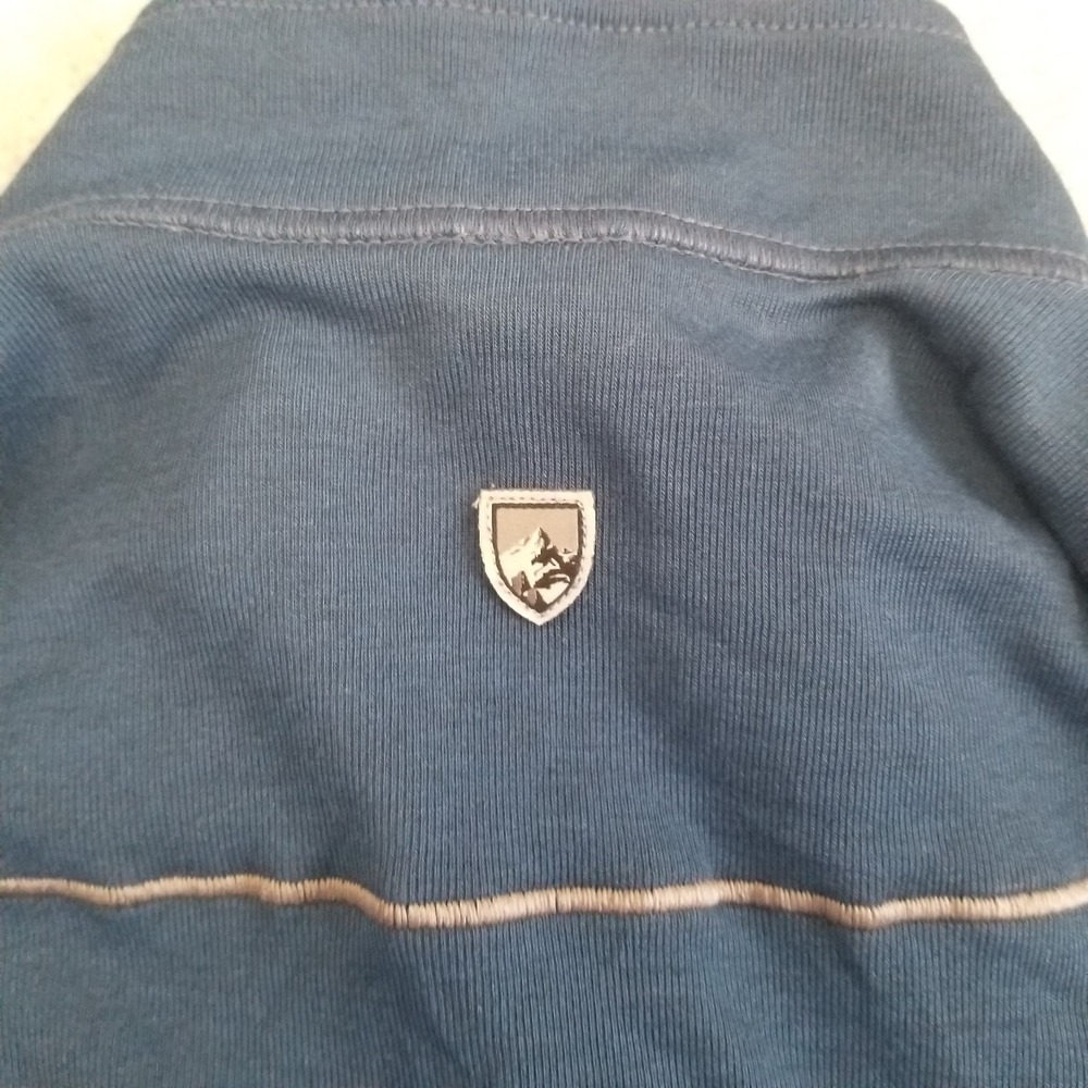 Kuhl Akkomplice Sweater Mens M Blue 1/4 Zip Pullover Fleece Hiking Run Outdoor - Picture 10 of 10